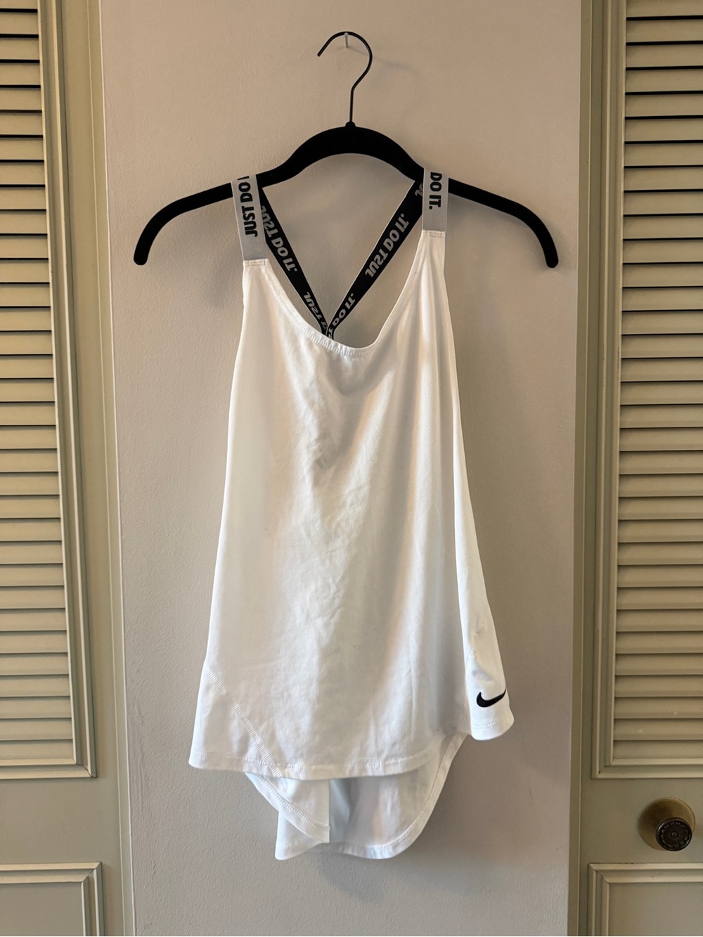 Nike White Women's Tank with Branded Black Straps